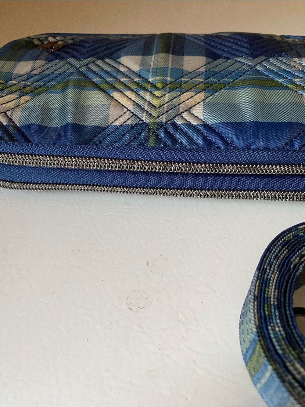 Lug Coupe XL Crossbody Bag Tempo Plaid Blue New - Picture 7 of 15